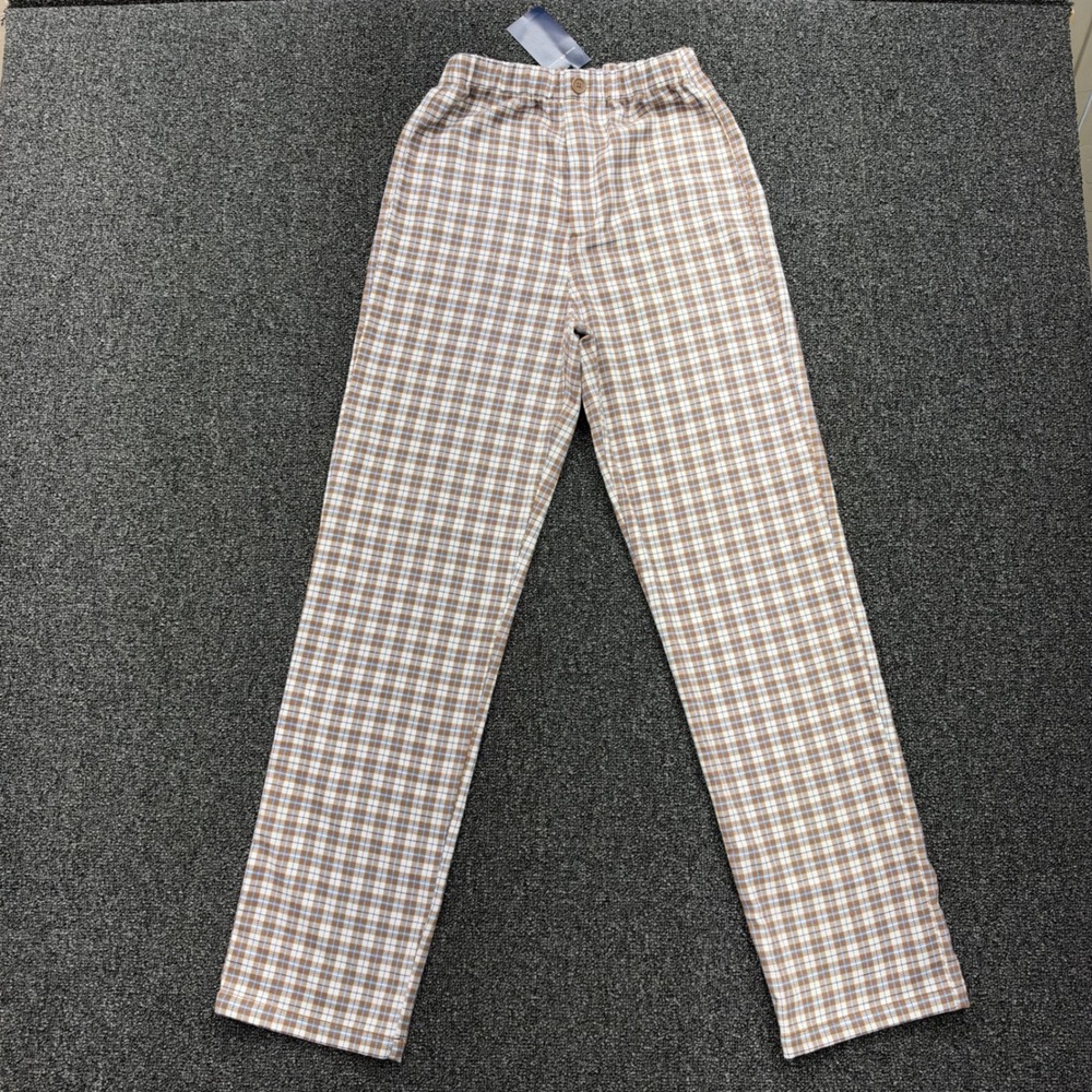 Brandy Melville Plaid Straight Leg Pants Women One Size NEW preppy academia